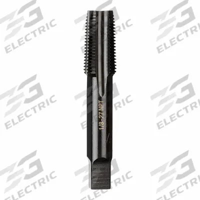 MILWAUKEE Straight Flute Taper Tap: 1/8"-27 NPT, 2B, 4 Flute, Taper Chamfer (MPN 49-57-5189) - General Purpose Pipe Taps