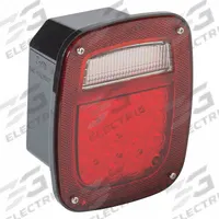 GROTE Box Lamp: LED, Stop, Turn, and Tail Combo Light, Red, Square, 6 3/4 in Overall Ht, Bracket (MPN G5202). Key specifications — Standards: FMVSS 108; Electrical Connection: Blunt Cut Wires; Brand: GROTE; Installation Type: Permanent; Lens Color: Red; Mount Type: Bracket; Lighting Technology: LED; Light Type: Stop, Turn, and Tail Combination Light.