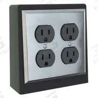 INSTOCK Electrical Pedestal: 2 7/8 in Overall Lg, 5 1/4 in Overall Wd, Aluminum (MPN GRE633WS). Key specifications — Material: Aluminum; Product Type: Electrical Pedestal; Brand: INSTOCK; Includes: Receptacle.