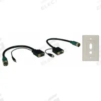 TRIPP LITE Trunk Cable Adapter: (1) VGA Male x (1) VGA Female Adapter, Black/Green (MPN EZA-VGAAX-2). Key specifications — Product Type: Trunk Cable Adapter; Manufacturer Part Number: EZA-VGAAX-2; Brand: TRIPP LITE; End 1 Connection Type: VGA Male; End 2 Connection Type: VGA Female.
