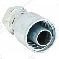 PARKER Hydraulic Crimp Fitting: Steel x Steel, Straight, -20 For Hose Dash Size, Female x Genderless (MPN 1JS43-20-20). Key specifications — Fitting Gender: Female x Genderless; Fitting Connection Type: ORS x Crimp; For Hose Dash Size: -20; Thread Size: 1-11/16"-12; Brand: PARKER.