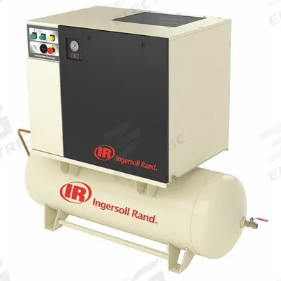 INGERSOLL RAND Rotary Screw Air Compressor: Horizontal, 15 hp, 52 cfm, 120 gal Tank - Horizontal Rotary Screw Air Compressors