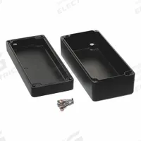 HAMMOND Enclosure: Die-Cast Aluminum, 6 in x 3 in x 2 in, NEMA 12/13/4/4X/6/6P, Screw On (MPN 1590Z135BK). Key specifications — Brand: HAMMOND; Closure Method: Screws; Knockouts: Not Included.