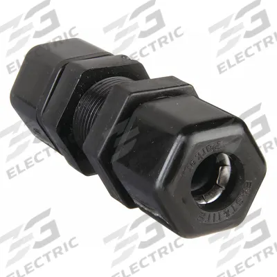PARKER Compression Fitting Union: Bulkhead, 1/2 in OD x 1/2 in OD Size - Polypropylene Compression Tube Fittings
