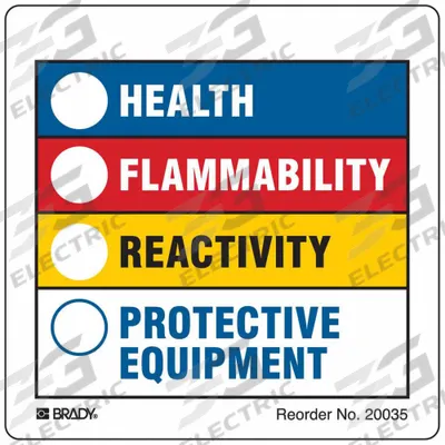 BRADY HMIG Label: 3 7/8 in Ht, 3 7/8 in Wd, Polyester, Adhesive, 3 7/8 in x 3 7/8 in - Safety