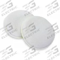 TOUGH GUY Applicator Pad: Pad, Microfiber, 4 in Outside Dia, White, 5/8 in Thick (MPN 2ZPE7). Key specifications — Material: Microfiber; Product Type: Pad; Color: White; Brand: TOUGH GUY.