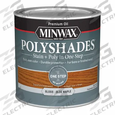 MINWAX Wood Stain: Wood Stain and Sealer, Interior, Oil, 0.5 pt Container Size - Combination Wood Stain & Sealers