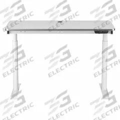 VERSADESK Electric Sit-Stand Desk: White, Wood, 48 in Overall Wd, 24 in Overall Dp, Laminate/Steel (MPN VT1074824-03-05). Key specifications — attr989930: White; attr989931: Steel; attr989903: VERSADESK; attr989914: White; attr989916: Wood.