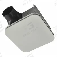 Ventilation Fan: Ceiling, 110 cfm Max, 1 sones, 1 Speed, Round Duct (MPN AE110K). Key specifications — Brand: BROAN; Nameplate Voltage: 120V AC; Sensor Type: None; Duct Shape: Round; Heater: Without Heater; Includes: Snapfit Flange Kit; Mounting Location: Ceiling; Mounting Type: Directly to Stud or Joist.