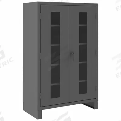 DURHAM MFG Storage Cabinet: 48 in x 24 in x 78 in, Legs, 4 Adj Shelves - Industrial Clearview Shelf Cabinets