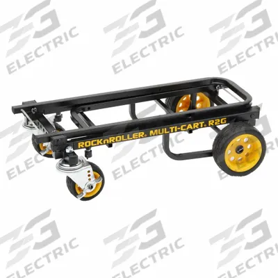 ROCK N ROLLER Convertible Hand Truck: 350 lb as Hand Truck, Dual-Loop, Black/Yellow - Extra-Versatile 4-Position Steel Convertible Hand Trucks with Extendable Frame