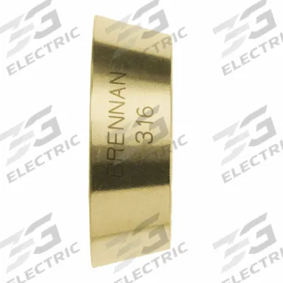 BRENNAN INDUSTRIES Compression Fitting Ferrule: 3/8 in OD Size, Compression - Clean & Bagged Double-Ferrule Brass Compression Fittings