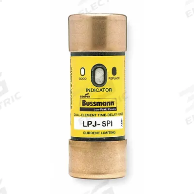 BUSSMANN Fuse: LPJ-I Series, Class J, Cylindrical Body, Time-Delay, 6 A, 600 V AC - Time-Delay Cylindrical Fuses
