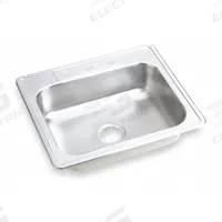 ELKAY Bowl Drop-In Sink: 25 in Overall Lg, 22 in Overall Wd, 8 in Bowl Dp, 21 in Bowl Lg, 1 Bowls (MPN DSE125223). Key specifications — Brand: ELKAY; Color Family: Silver/Gray.