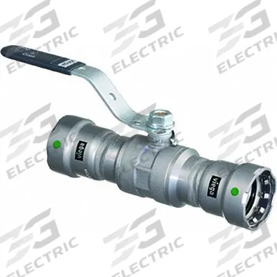 VIEGA MEGAPRESS Manual Two-Way Ball Valve: 3/4 in, Carbon Steel, Straight, Press x Press - Carbon Steel Ball Valves