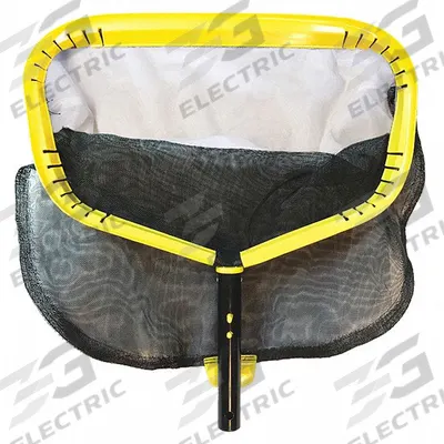 JED POOL TOOLS Leaf Rake: Black/Yellow, Aluminum, 18 in Overall Ht - Hand Pool Skimmers & Rakes