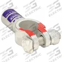 FUSION Battery Terminal: Straight, Crimp, 3/0 ga, Purple Color, Positive, Copper/Tin (MPN 4030P). Key specifications — Contact Material: Tin; Alignment: Straight; Color Code: Purple; Connection Type: Crimp; Gauge: 3/0 ga; Polarity: Positive; Brand: FUSION.