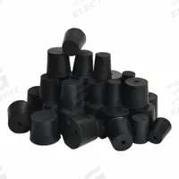 Stopper: Rubber, 4 Stopper Size, 20 mm Bottom Dia, 26 mm Top Dia, 25 mm Overall Ht, Black, 2 Holes (MPN RST4-H2). Key specifications — Brand: UNITED SCIENTIFIC SUPPLIES INC; Color: Black; Stopper Size: 4; Material: Rubber.