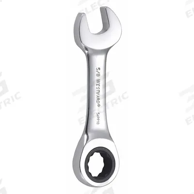 WESTWARD Combination Wrench: Alloy Steel, Chrome, 5/8 in Head Size, 4 3/4 in Overall Lg - SAE 12-Point Ratcheting Combination Wrenches