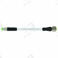 MURRELEKTRONIK Cordset: M8 Male Straight X M12 Female Straight, PUR, Gray, 5 m Cable Lg (MPN 7000-88241-2300500). Key specifications — Cable Jacket Color: Gray; IP Rating: IP65; Wire Size: 24 AWG; Brand: MURRELEKTRONIK.