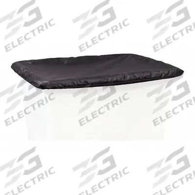 ROYAL BASKET TRUCKS Vinyl Cover: 40 in L 30 in W 3 in H, Fits 14.9 cu ft, 0.5 cu yd, Black - Elastic Covers for Cube & Basket Trucks