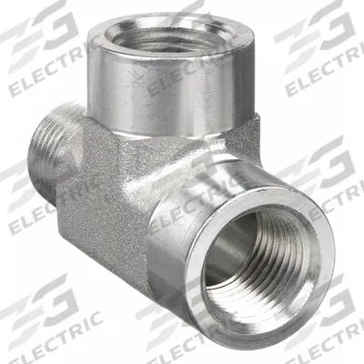 PARKER Metal Pipe Tee: Tee, Carbon Steel, 1/2 in x 1/2 in x 1/2 in - Threaded Instrumentation Extreme-Pressure Pipe Fittings