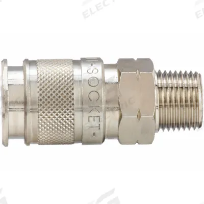 AIGNEP USA Quick Connect Hose Coupling: 1/4 in Body Size, 3/8 in Hose Fitting Size - Universal Interchange Brass Quick-Connect Air Coupling Bodies