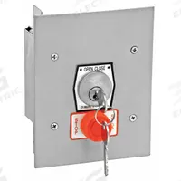 AMERICAN GARAGE DOOR SUPPLY Keyswitch: Open-Close-Stop, Momentary Contacts, Outdoor, Flush Mount (MPN 1KFS-X). Key specifications — Includes: Back Box; Manufacturer Part Number: 1KFS-X; Brand: AMERICAN GARAGE DOOR SUPPLY; Compatible Product Type: Commercial Garage Door Operators; Contact Form: Momentary Contacts; Control Functions: Open-Close-Stop; For Location: Outdoor; Mounting Location: Flush Mount.