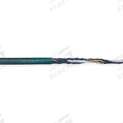 CHAINFLEX Control Cable: 14 AWG, 18 Conductors, 100 ft, PVC Jacket - Continuous Flexing Control Cables