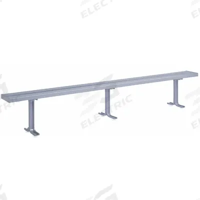 LYON Locker Room Bench: 10 ft x 9 1/2 in x 17 in, Aluminum, Gray - Corrosion-Resistant Aluminum Locker Room Benches
