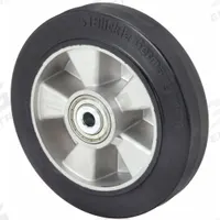 APPROVED VENDOR Caster Wheel: 6 5/16 in Wheel Dia., 2 in Wheel Wd, Rubber, 880 lb Load Rating, Black (MPN ALEV 160/20K-BB0.5). Key specifications — Wheel Core Material: Aluminum; Wheel/Tread Color: Black; Brand: APPROVED VENDOR.