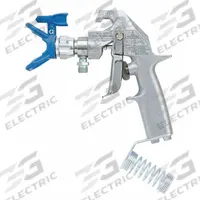 GRACO Airless Spray Gun: Airless, 1/4 in Air Inlet Size, Coatings, NPSM, Aluminum, 1.13 lb Wt (MPN 246468). Key specifications — Brand: GRACO; Air Inlet Type: NPSM; Compatible Fluid Type: Coatings; Includes: RAC x HandTite Guard; Material: Aluminum.