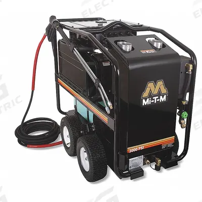 MI-T-M Electric Pressure Washer: Cart, 230 V – Three-Phase, 3,000 psi, 3.5 gpm - Hot Water Pressure Washers