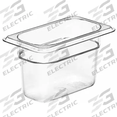 CAMBRO Food Pan: Ninth Size, Rectangular, 0.9 qt Capacity, NSF Certified - Steam Table Pans