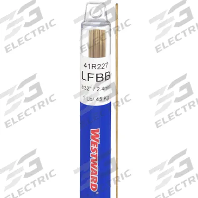 WESTWARD Brazing Alloy: Low-Fuming Bronze, 0%, RBCuZn-C, 3/32 in x 36 in - Low-Fuming Bronze Brazing Alloys