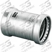 VIEGA MEGAPRESS Crimp Coupling Fitting: 3 in Pipe x 3 in Pipe Size, Press-fit x Press-fit, FKM (MPN 95665). Key specifications — Brand: VIEGA MEGAPRESS.