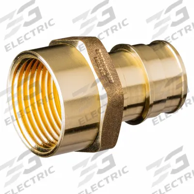 ZURN Barbed Fitting Adapter: 19/32 in ID x 3/4 in Pipe Size, Barbed, Brass - Expansion Brass Barbed Tube Fittings