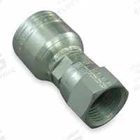 AEROQUIP Hydraulic Crimp Fitting: Steel x Steel, Straight, -10 For Hose Dash Size, JIC x Crimp (MPN 1AA12FJ10). Key specifications — Fitting Gender: Female x Genderless; Fitting Connection Type: JIC x Crimp; Thread Size: 1-1/16"-12; For Hose Dash Size: -10; Brand: AEROQUIP.