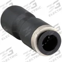 LEGRIS Push-Fit Union Fitting: 12 mm OD x 1/2 in OD Size, Push-to-Connect x Push-to-Connect, Black (MPN 3106 12 62). Key specifications — Brand: LEGRIS.
