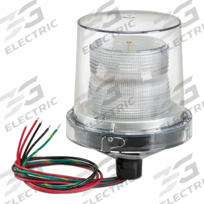 FEDERAL SIGNAL Strobe Light: 24V DC, Pole Mount, 7 1/2 in Overall Dp, 80 Flashes per Minute - Fire Alarm Strobes