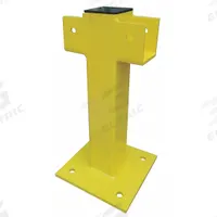 APPROVED VENDOR Inline Post: 4 in Post Wd, Inline, 4 in Post Dp, 1 Rail Levels, Rubber Caps, Steel (MPN 22DN11). Key specifications — Includes Mounting Hardware: Mount Hardware Not Included; Color: Yellow; Material: Steel; Finish: Powder Coated; Product Type: Guardrail Post; Number of Rail Levels: 1.
