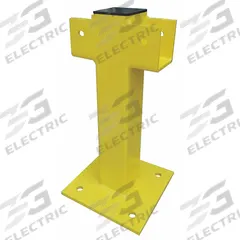 APPROVED VENDOR Inline Post: 4 in Post Wd, Inline, 4 in Post Dp, 1 Rail Levels, Rubber Caps, Steel (MPN 22DN11). Key specifications — Includes Mounting Hardware: Mount Hardware Not Included; Color: Yellow; Material: Steel; Finish: Powder Coated; Product Type: Guardrail Post; Number of Rail Levels: 1.