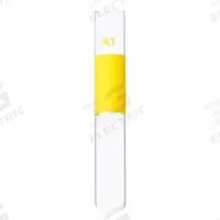 KIMBLE Test Tube: 3 mL, Test Tube, 10 mm Body Dia, 75 mm Overall Ht, Colorless, Round (MPN 60A10BZ1). Key specifications — Graduated: No; Includes Closure: No; Body Color: Colorless; Brand: KIMBLE; Bottom Shape: Round.