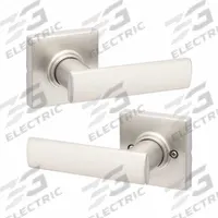 KWIKSET Door Lever Lockset: Passage Lever Locksets/Storeroom Lever Locksets, Nickel, ADA Compliant (MPN 200BRNL-SQT-15-6AL-RCS). Key specifications — Ligature Resistance: Not Ligature-Resistant; Brand: KWIKSET; Lockset Function ANSI Code: F75; Visual Indicator Message: No Message; Lockset Style: Rose; ADA Compliant: Yes; ANSI Lockset Function: Hall; Finish: Satin Nickel-Plated : Zinc.