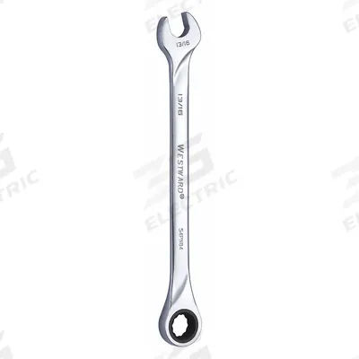 WESTWARD Combination Wrench: Alloy Steel, Chrome, 13/16 in Head Size, 12 1/2 in Overall Lg - SAE 12-Point Ratcheting Combination Wrenches