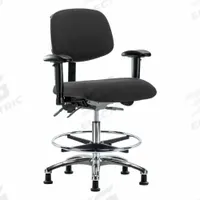 ESD Task Chair: Fabric, Arms Included, Ht Range 21 1/2 in to 29 in, 18 1/2 in Seat Wd, 17 in Seat Dp (MPN BR-ESD-FMBCH-CR-T0-A1-CF-EG-ESDBLK). Key specifications — Foot Support: Yes; Back Tilt Backward: 13.5°; Back Tilt Forward: 10.5°; Base Material: Aluminum; Brand: APPROVED VENDOR; Product Type: ESD Task Chair; ESD-Safe: ESD-Safe.