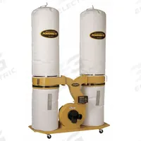 POWERMATIC Wood Dust Collector: Single-Stage, 230/460V AC, 1,754 cfm (MPN 1792073K). Key specifications — attr952404: POWERMATIC; attr1018713: 86% of 1 micron particles; 98% of 2 micron particles; attr979886: Bag; attr979899: 92 dBA.