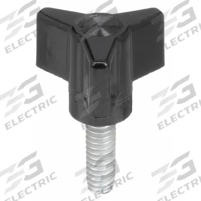 DAVIES Hand Knob: 3 Point, Thermoset, #8-32 Thread, 0.88 in Dia - 3-Arm Knobs with Threaded Stud