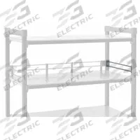 CAMBRO Shelf Rail Kit: Basics Plus, 4 1/4 in Ht, 18 in Dp, End, 1 Rails, Soft Gray (MPN CBR18E151). Key specifications — Color: Soft Gray; Product Type: Shelf Rail Kit; Series: Basics Plus.