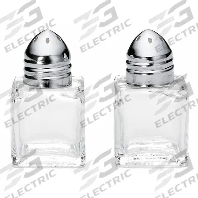 TABLECRAFT PRODUCTS Salt and Pepper Shaker: 1.5 oz Capacity, Glass, Clear - Salt & Pepper Shaker Sets